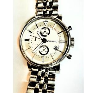 Fossil Silver Chronograph Watch